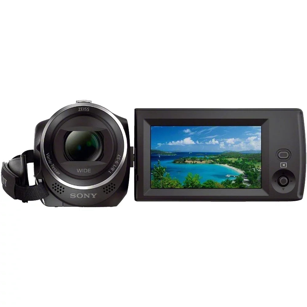 HD Handycam Bundle Spare Micro Recording More Charger and Camcorder Cable High HDRCX405 Battery SD Card HDMI Video Speed with Memory