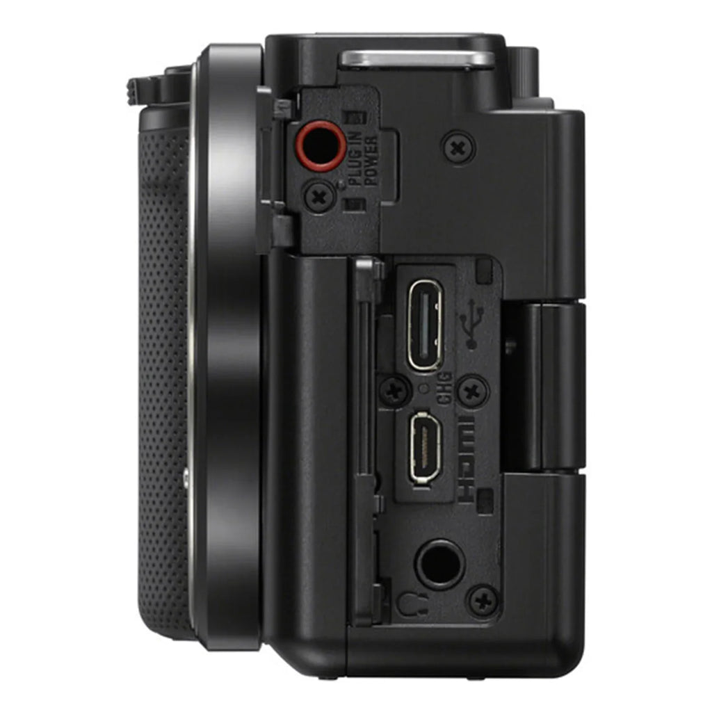Card + Case Accessory ZeeTech Bundle 16-50mm (Black) Memory Mirrorless Vlog ZV-E10 Camera Tripod + + Lens 128GB Alpha With +