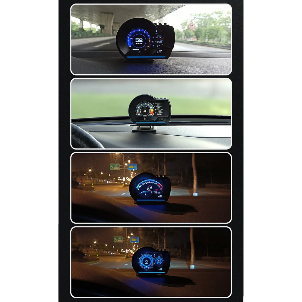Alarm OBD Safe Definition Fault OBDⅡ+GPS Vehicles Fault Tool Speedometer All Elimination Computer Display, Driving Gauge High Overspeed Car Diagnostic Smart for HUD Car Code