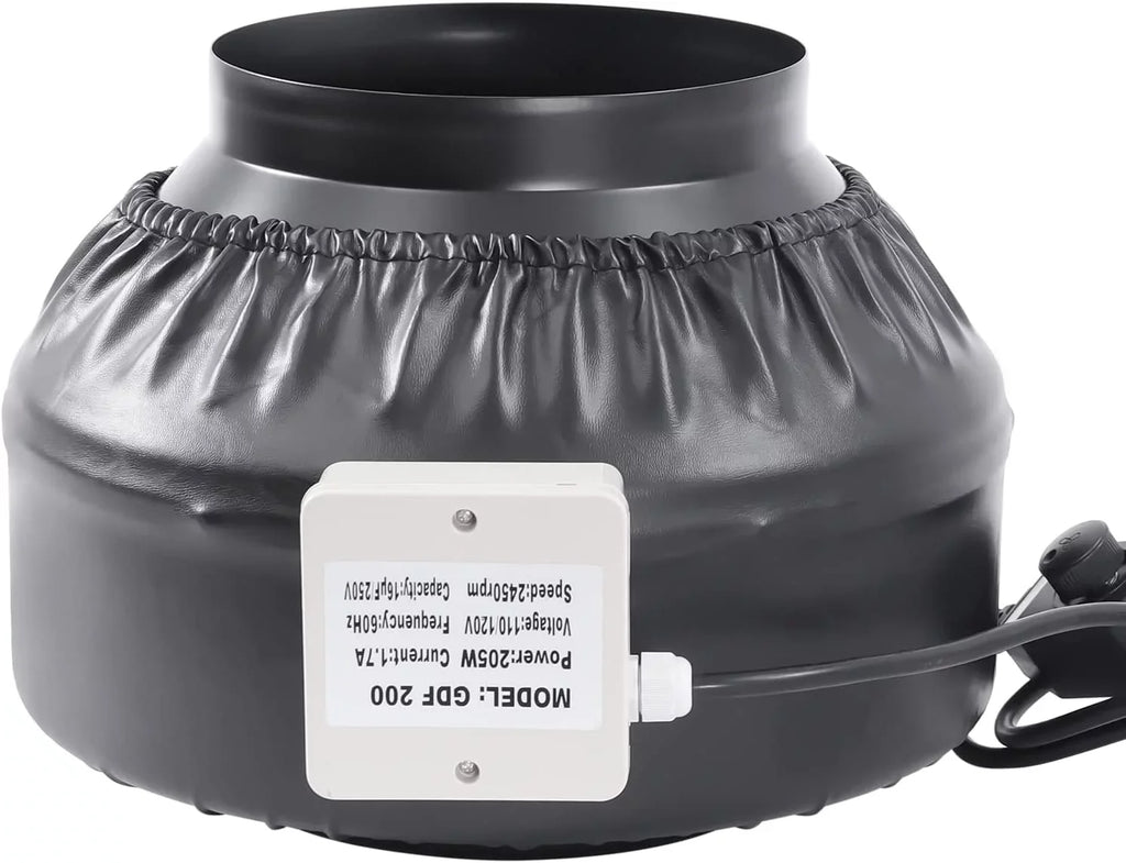 Combinable Fanwith Speed Duct Filter HEPA Carbon Controller Fan Fan Filter Booster Exhaust Fan with Inch & Grow Industrial FETCOI Inline Tent 8 Grade Powerful