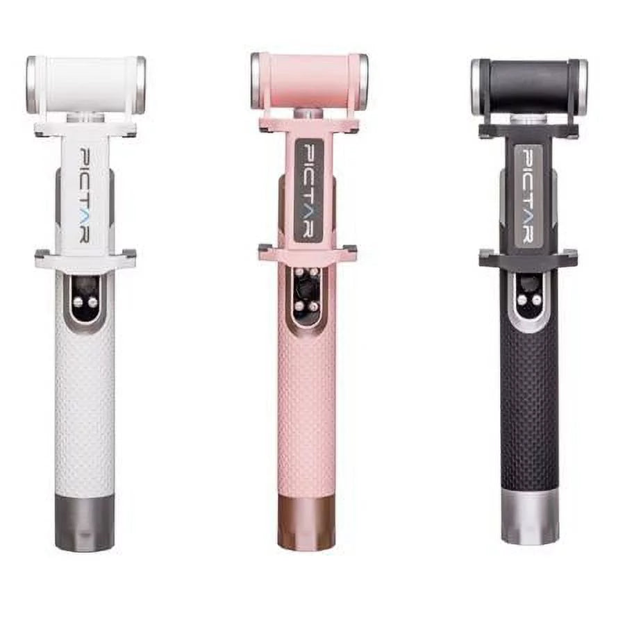 Stick Rechargeable Smart Selfie with Light Black Battery, Silver