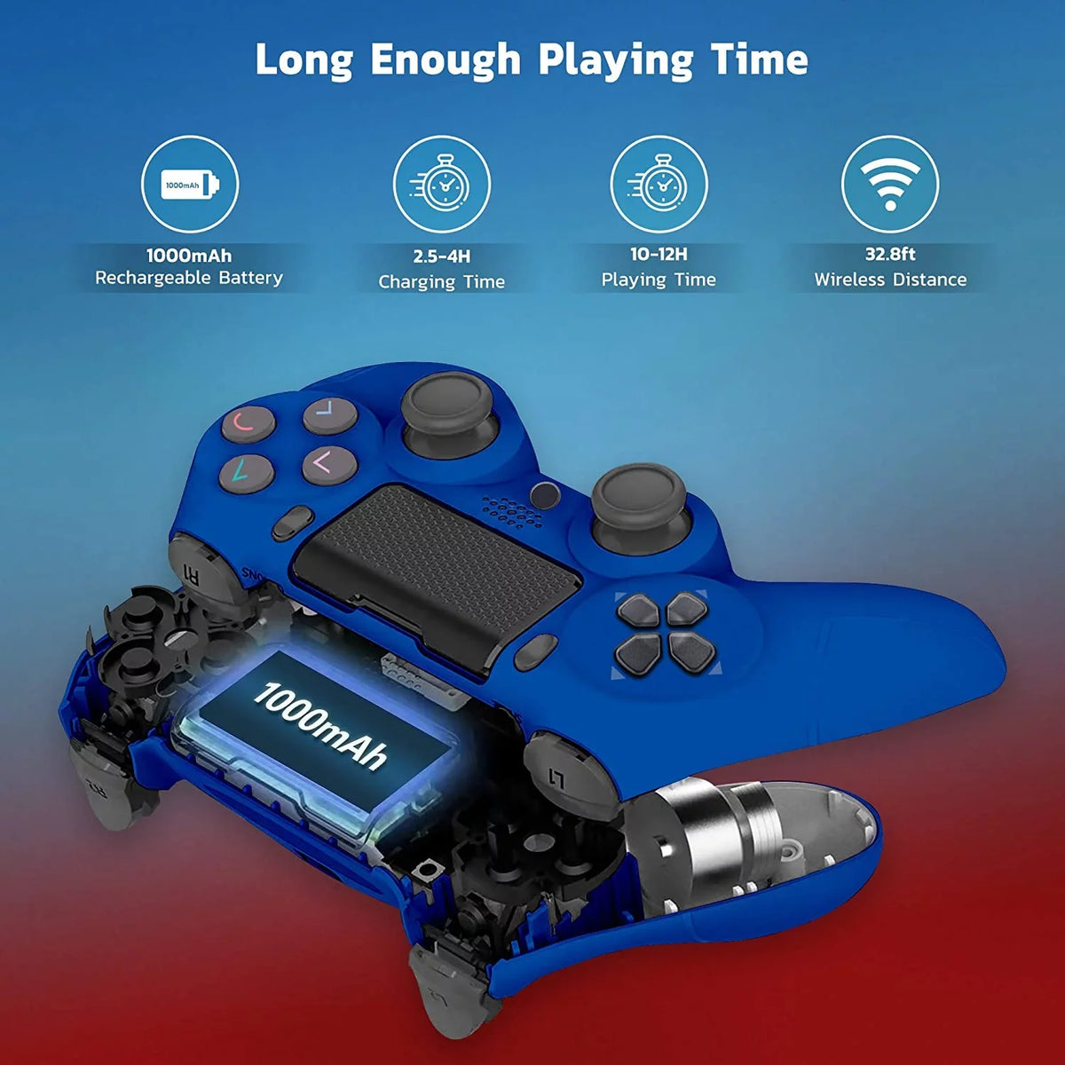 BlueTooth GamePad Note Compatible Speaker/Gyro/Remote Slim PRO Battery/Built-In Wireless Galaxy 1;000 (Blue) 20/Ultra/Edge/5G/Note20 with Plus Controller
