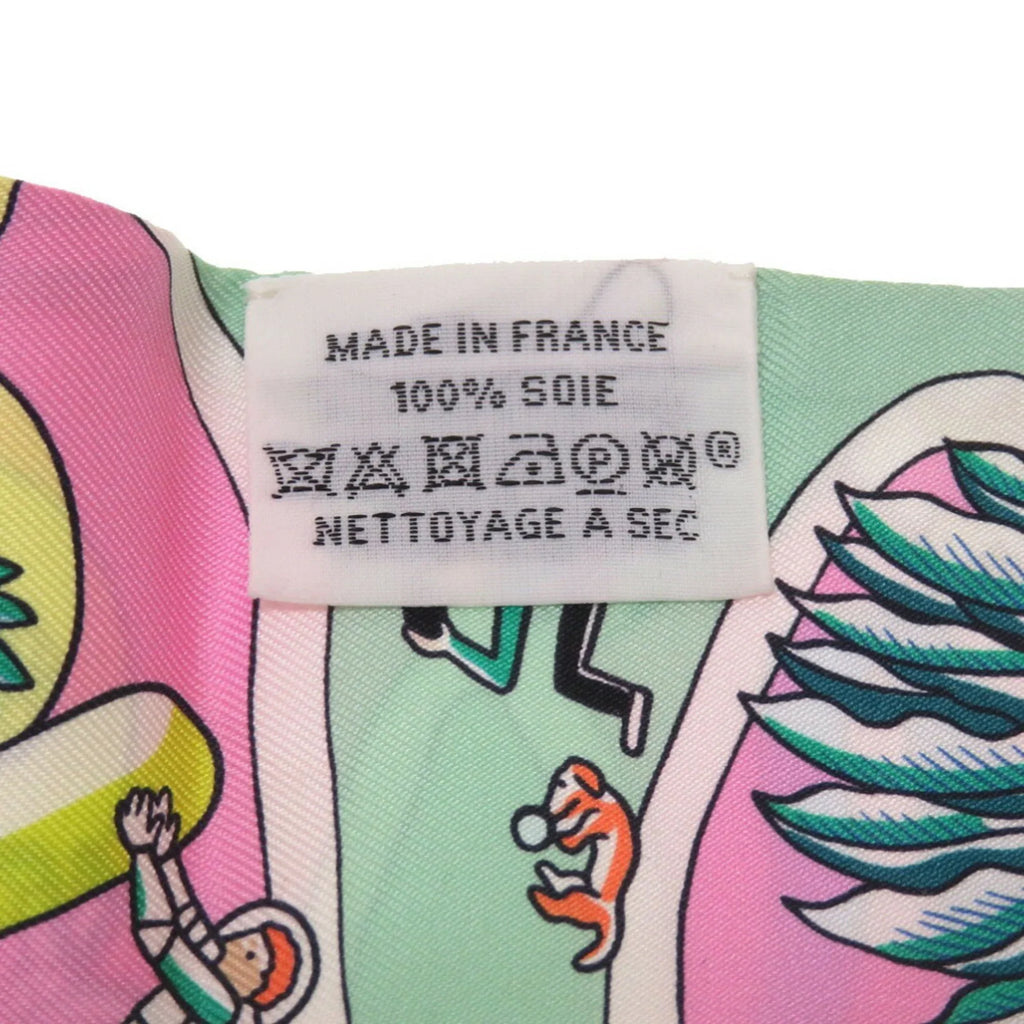 Rose (Fair) Exposition Pre-Owned Scarf Universelle Hermes Twilly Silk
