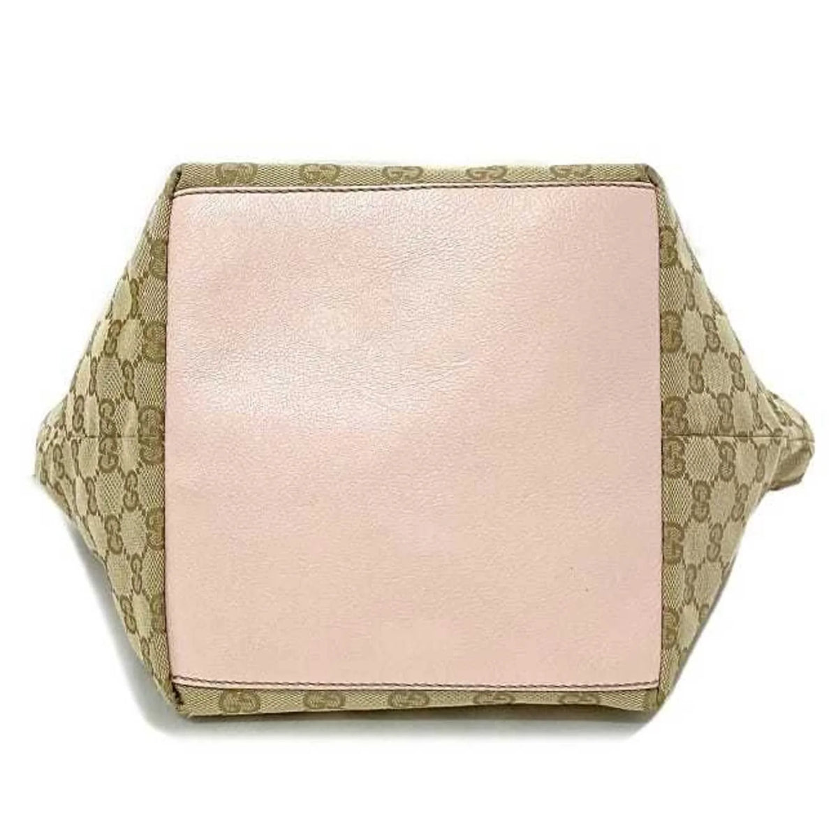 Pastel Leather Women's GG Pre-Owned Canvas Tote Handbag Pink Blue Beige Bag (Good) 131228