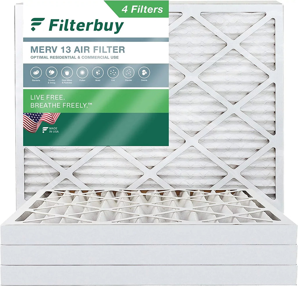 HVAC AC 13 10x16x2 Filterbuy MERV Furnace Pleated (4-Pack) Air Filters