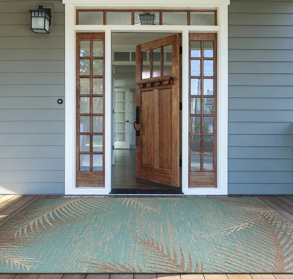 in. 2 3 Aqua Rug, Palms x Monaco ft. ft. Couristan Tropical 24293134023710U in. 7 10