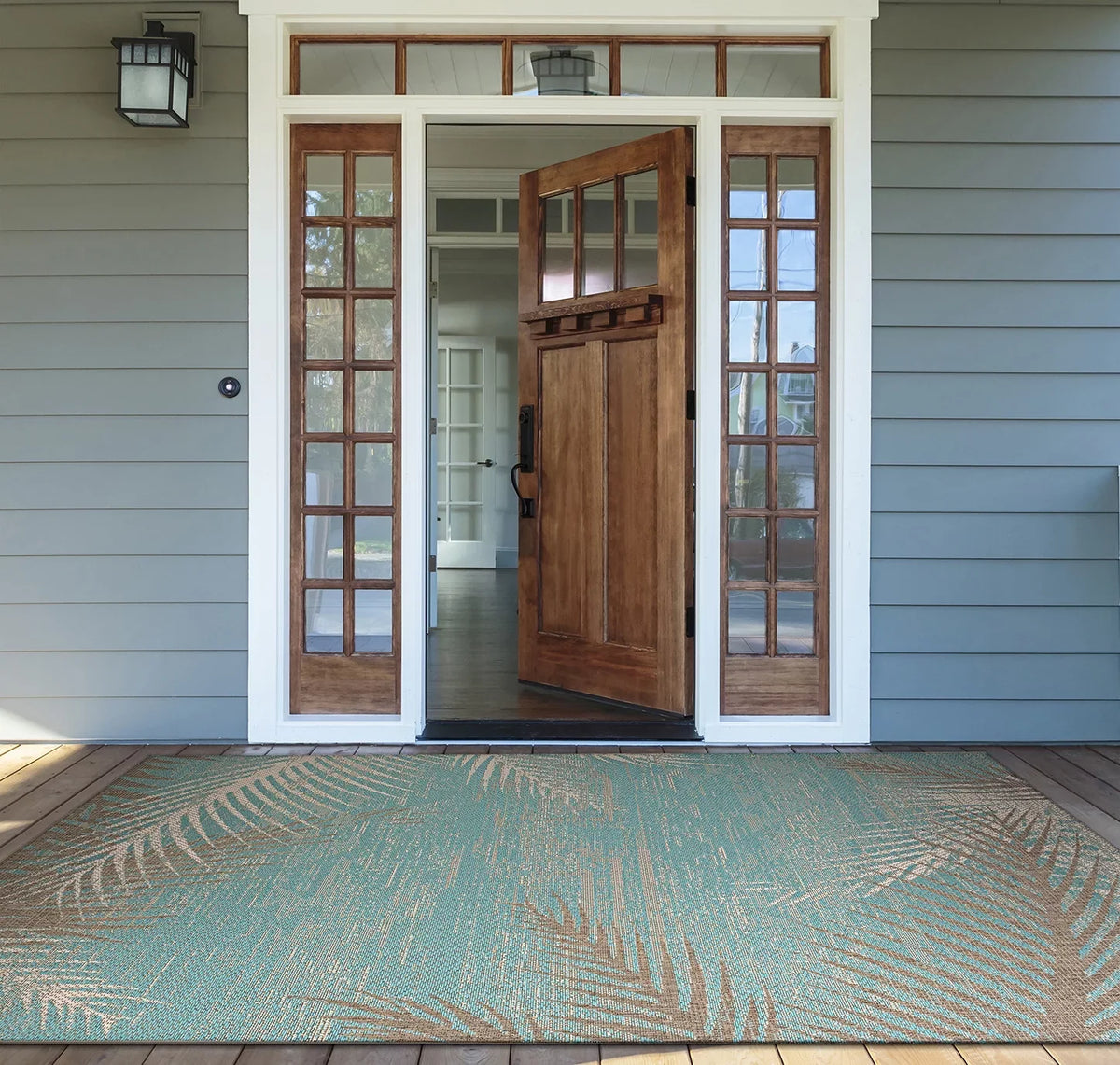 in. 2 3 Aqua Rug, Palms x Monaco ft. ft. Couristan Tropical 24293134023710U in. 7 10