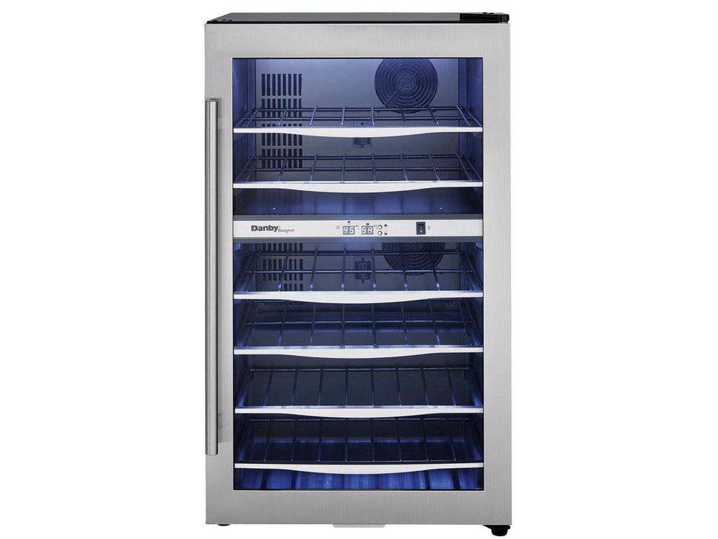 Wine Danby Designer DWC040A3BSSD LED 38 Cooler Light Bottle Refrigerator Compact