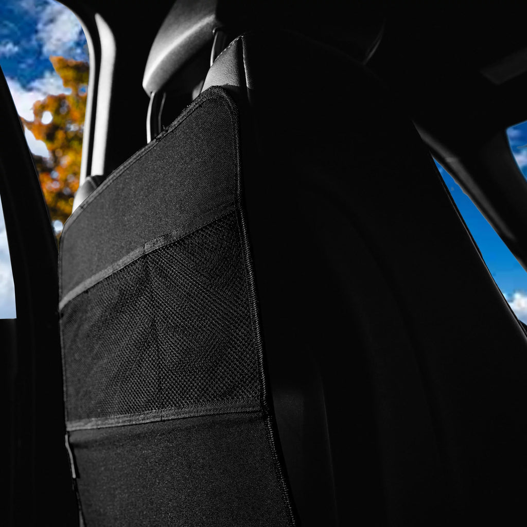Mats Gear SUV Pack Seat Organizer Gorla Kicking Protection Seat Vans Baby Protector Heavy Black 2 Trucks Seat Car Duty in Toddler Auto Bungee Hooks Back Kids Upgraded Fit Booster Kick from Universal