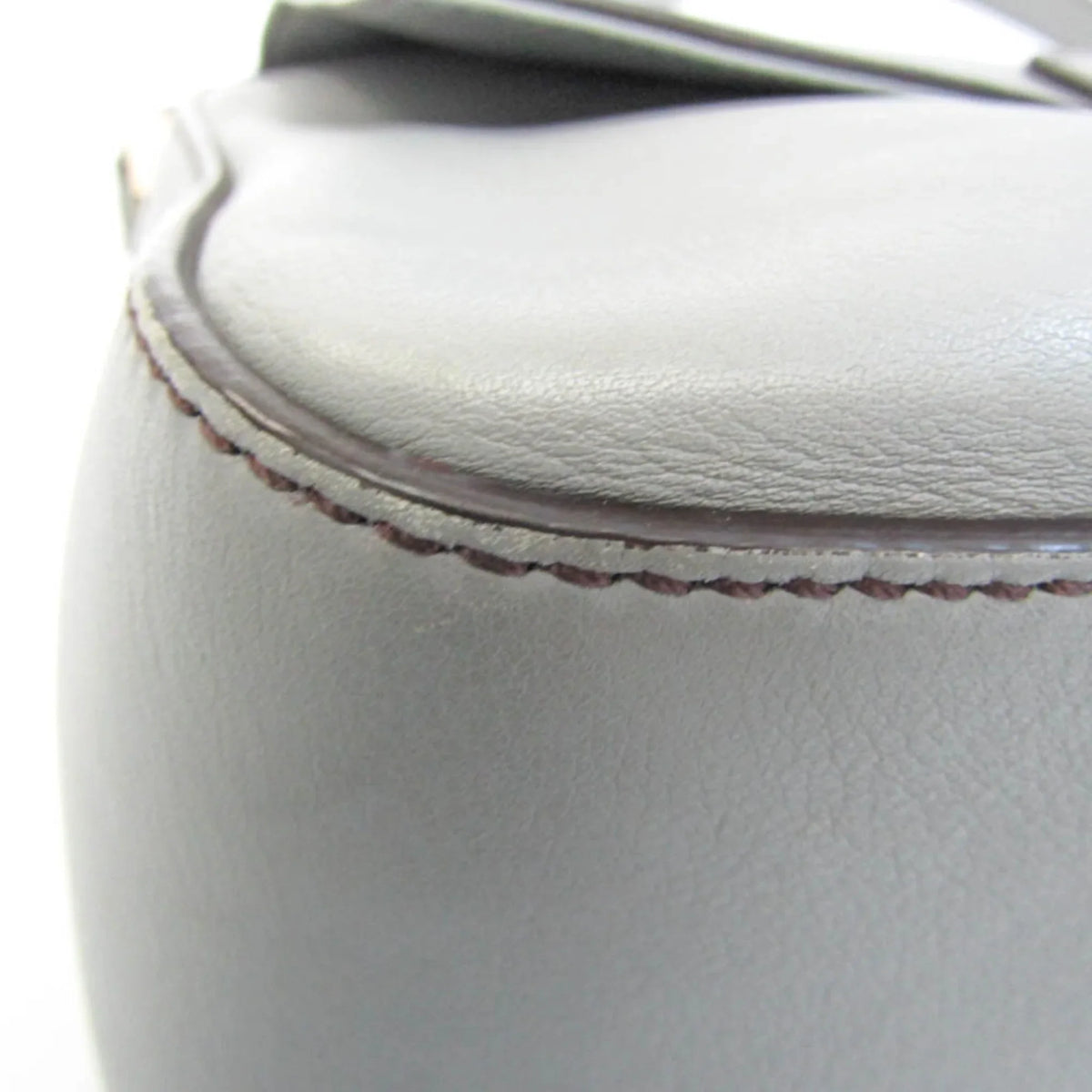 (Good) Bag Shoulder Bucket Leather Gray Women's Mamma Fendi Pre-Owned Big 8BR638
