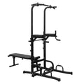 Stand Station Height Bar Equipment Pull Training Power Tower Up Heavy Duty Adjustable Fitness Multi-Function Bench with Gym,Steel Home Dip for Office