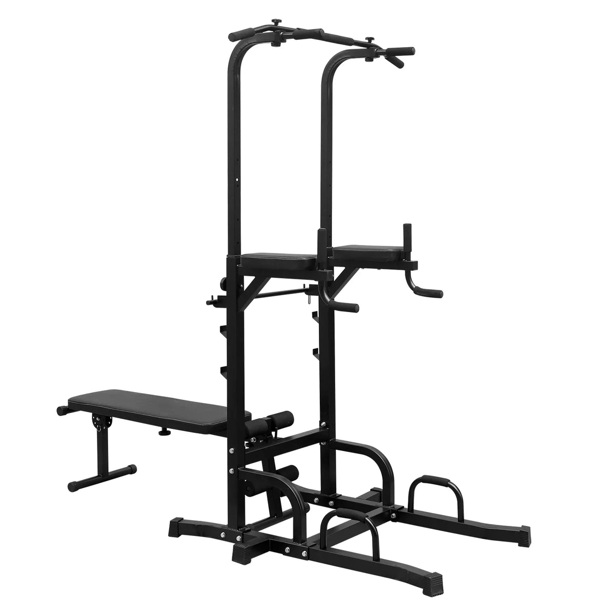 Stand Station Height Bar Equipment Pull Training Power Tower Up Heavy Duty Adjustable Fitness Multi-Function Bench with Gym,Steel Home Dip for Office