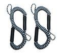 Fresh & and Salt Line Pack Water Boat SS316 Bungee (Black Ski Snap White) Hook with Jet Kayak Pontoon Rope 4'-5.5' 2 Pactrade Use Dock Mooring Marine PWC