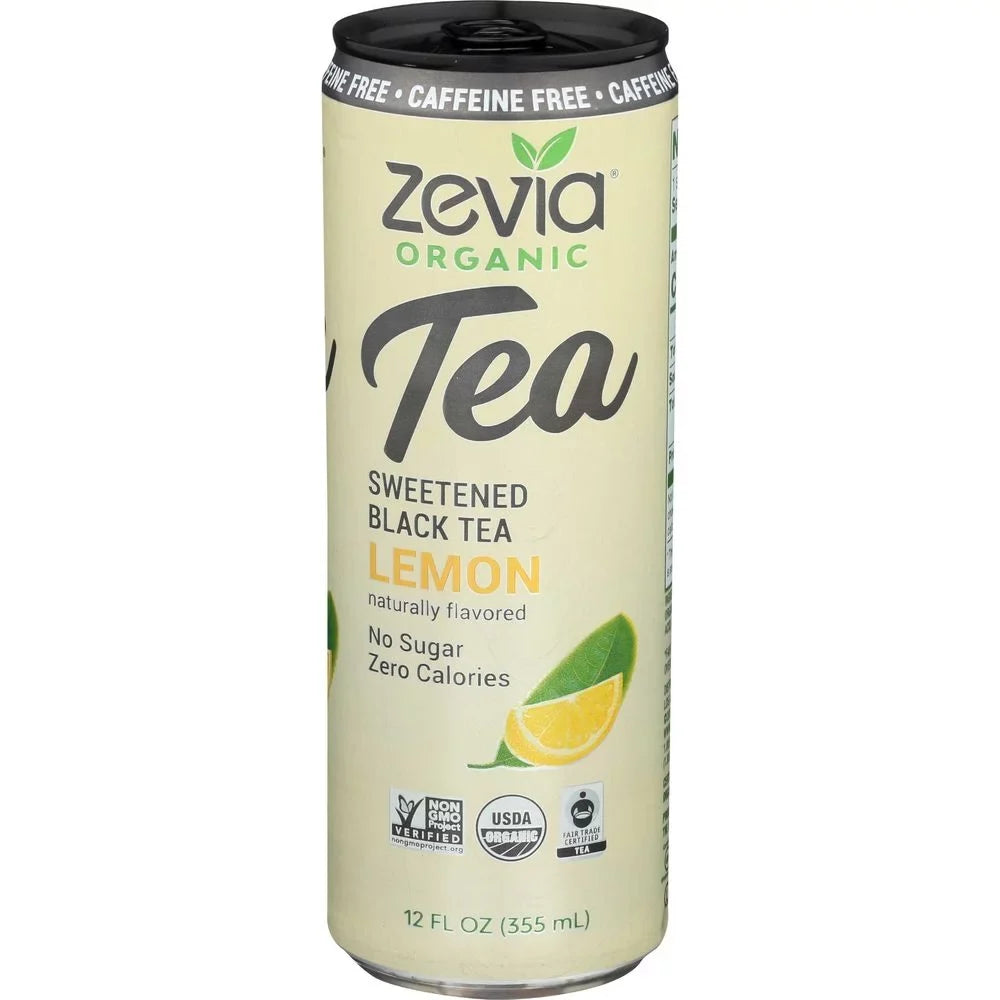 Zevia Caffeine Organic Sweetened Black -- Ounce Case. Free 12 Lemon Tea, Fluid per 12
