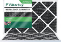 Eliminator AC Pleated with Activated 10x24x1 Air Filters Filterbuy Carbon MERV (2-Pack) Furnace 8 HVAC Odor