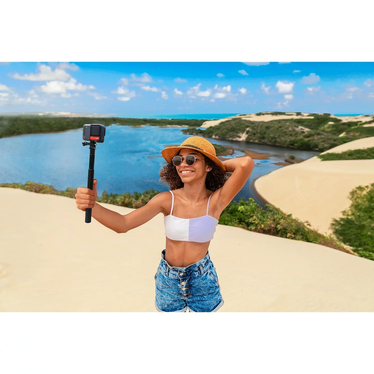 Camera SD RS Spike Cloth + 70cm Edition 128GB Action Mount Insta360 Stick Card + + Twin + ONE Selfie