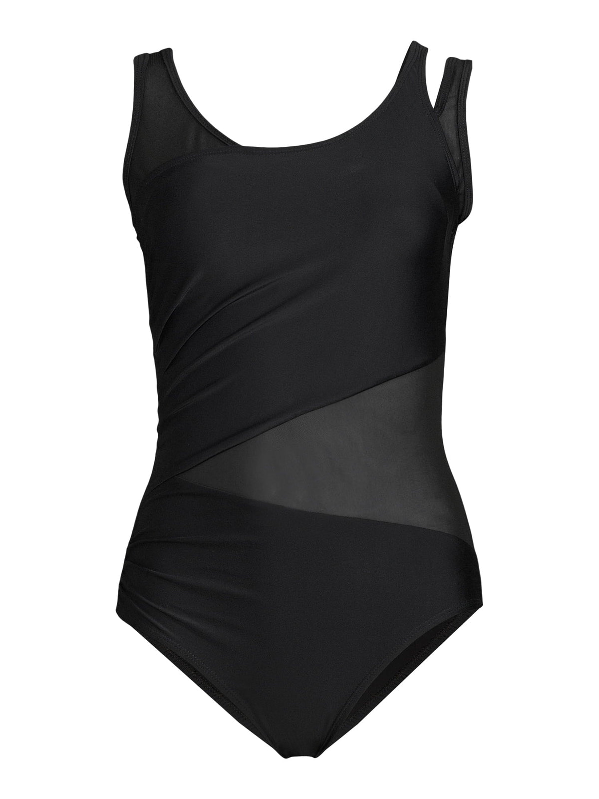 Catherine Women's Swimsuit Mesh Malandrino One-Piece Asymmetrical