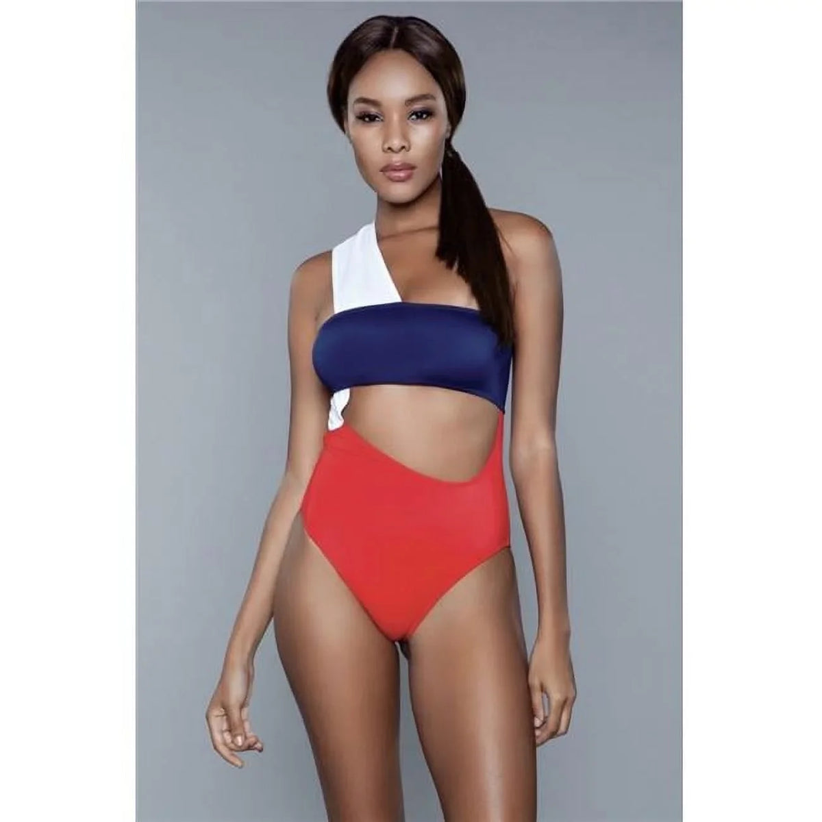 & BeWicked Blue Kennedy Red, Swimsuit, Women - Medium White