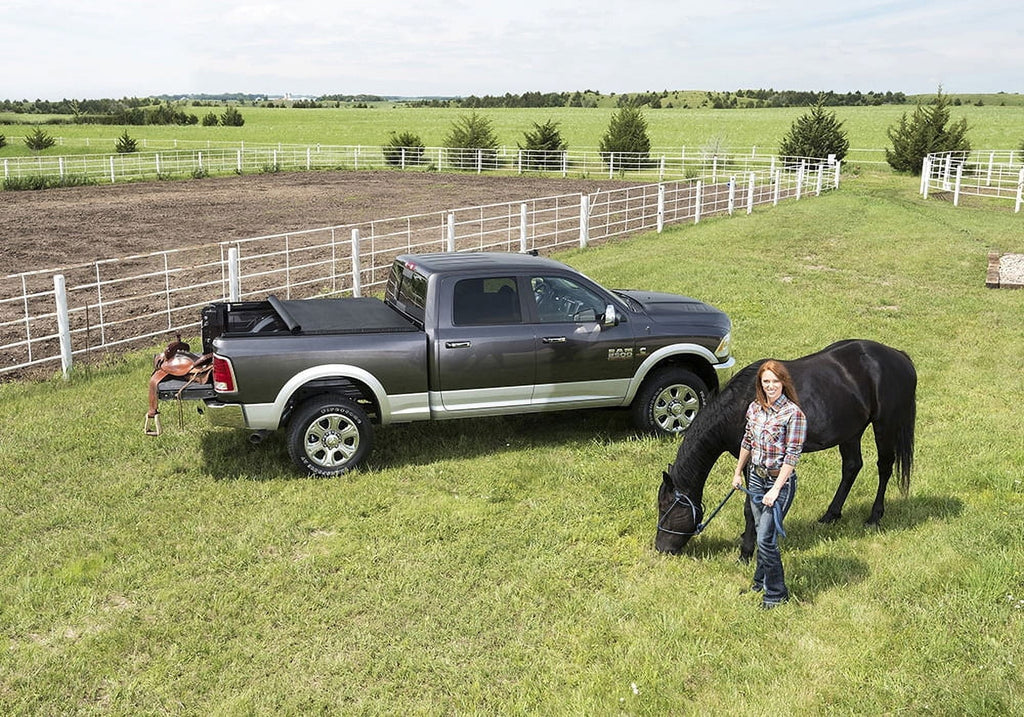 Truck with Truxport Bed Tonneau Caps | (76.1") Up Truxedo w/o Cover 4" 6' Bed | Soft 268101 Compatible Roll Bed 1999-2006 Tundra