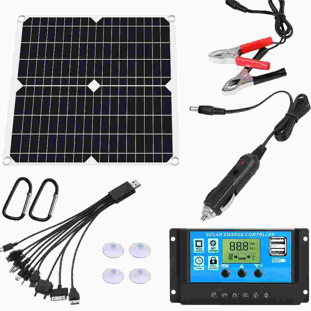 panel kit outdoor source MDHAND charger 200W solar solar car home controller emergency camping charge with light