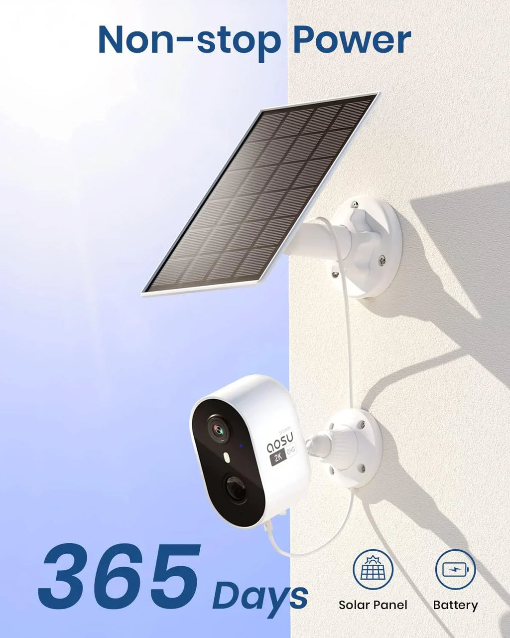 with Alexa 2-Way Spotlight Cameras Talk,Wifi Alarm, AI Security Solar Detection Motion Siren Night Outdoor 2K with & Wireless Outdoor with Color Work Vision, Camera