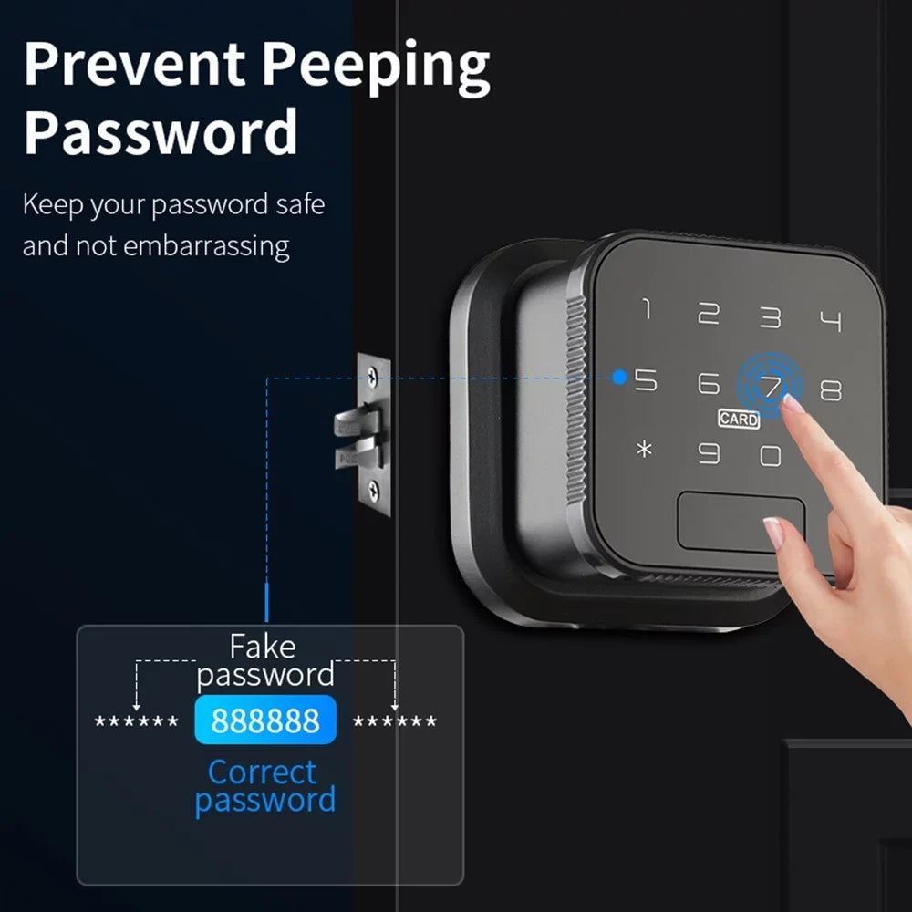 Lock Door Deadbolt with Door Lock Compatible Fingerprint Smart Electronic DADA Door Lock Lock Lock Smart Door Walmeck Handle Lock Keypad Lock Fingerprint with