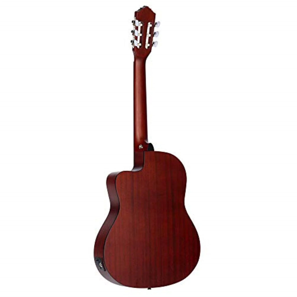 Mahogany Nylon Ortega Family Thinline Acoustic-Electric Guitar RCE125MMSN Series
