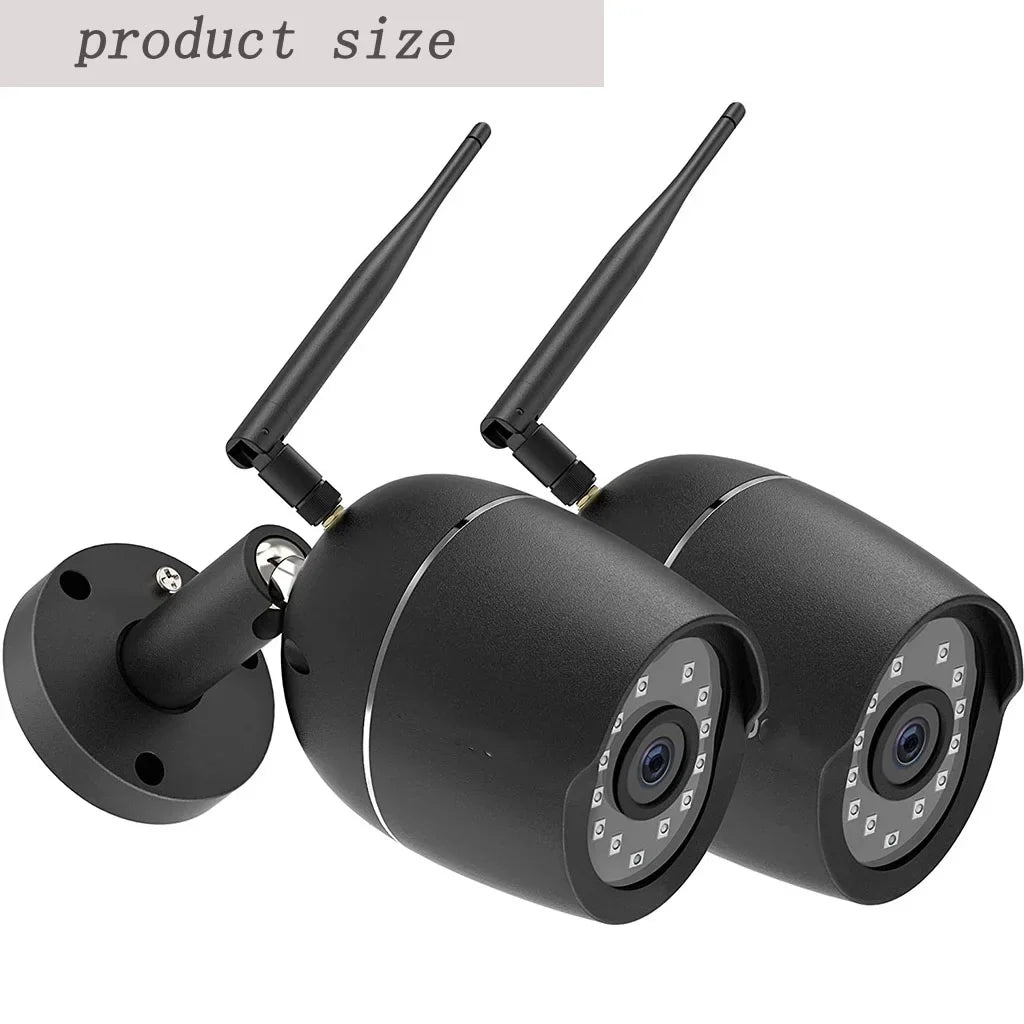 1080P Alert Home Audio, WiFi 2 Security Bullet Cameras for Cameras, Detection Outdoor Metal Camera Pack Two-Way Motion Waterproof Security Full Case