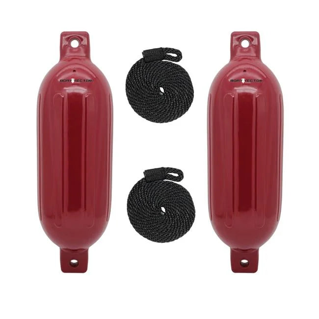 2 Pack Boattector - 27 Neon Fender Value, Green 8.5 Inflatable of in. x