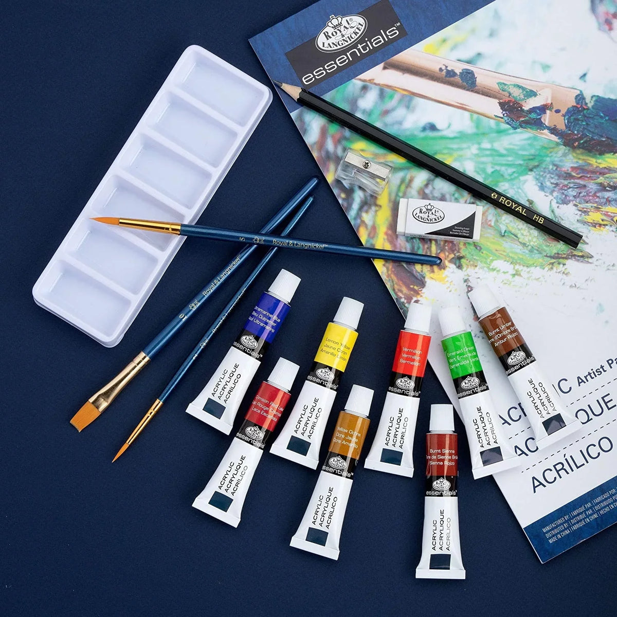 & Royal Painting Acrylic Piece Box Langnickel Essentials Set 21