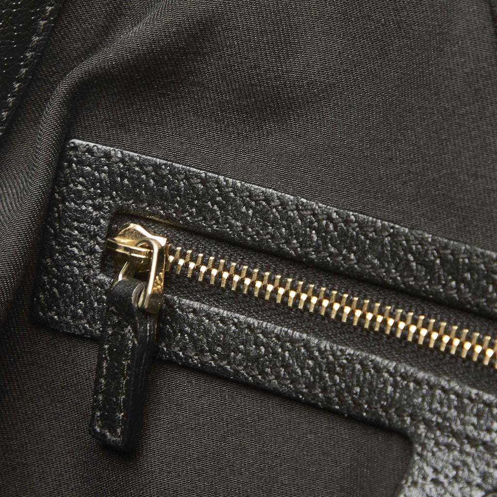 Black (Good) Shoulder GG Pre-Owned Canvas Fabric Bag Women
