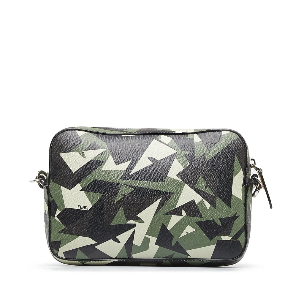Eyes Monster Camouflage Camera Pre-Owned Calf (Good) Green Unisex Authenticated Bag Fendi Crossbody Bag Leather