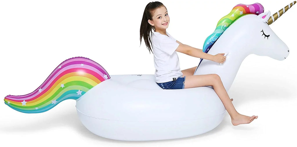 Toys Beach Big Adults Swimming Large Blow with Kids Raft Unicorn On Pool Pool Float Inflatable Summer Ride Floatie Party Decorations Valves Up Rideable Lounge Fast