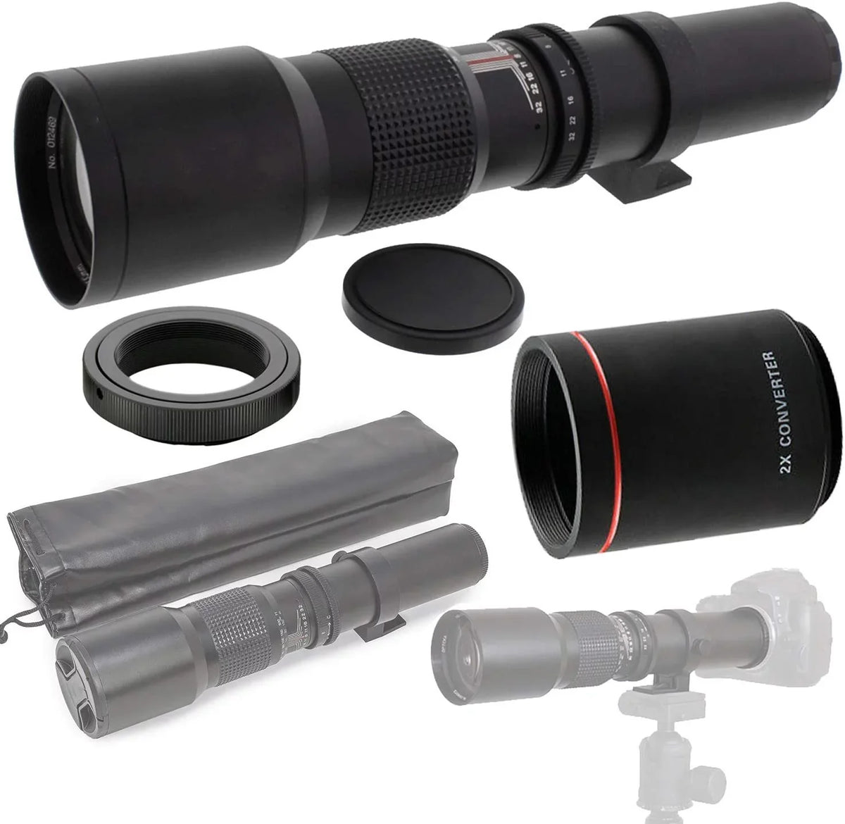 HD Digital a3000, Lens NEX-6, a6500, 2X- f/8-32 1000mm) a9, NEX-5T, 500mm a6000, 5R, a7R, (w/ for a7S, Other a6300, NEX-5N, E-Mount a7, Preset Telephoto a5100, Cameras & NEX-7, 3N