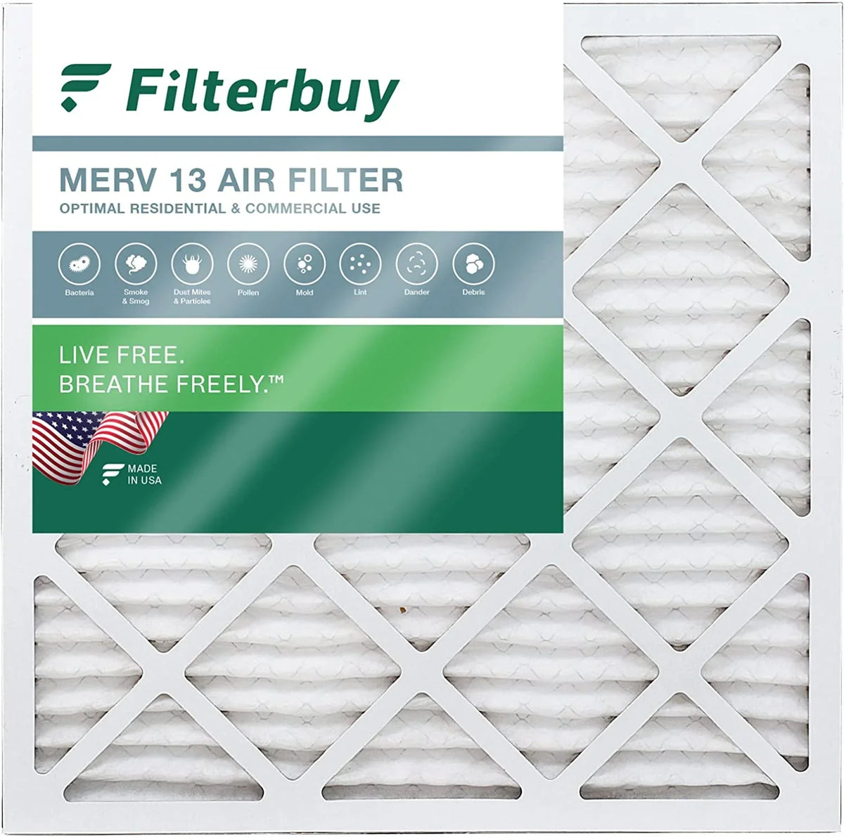 Furnace Air Pleated HVAC (1-Pack) Filters AC 13 MERV 25x25x1 Filterbuy