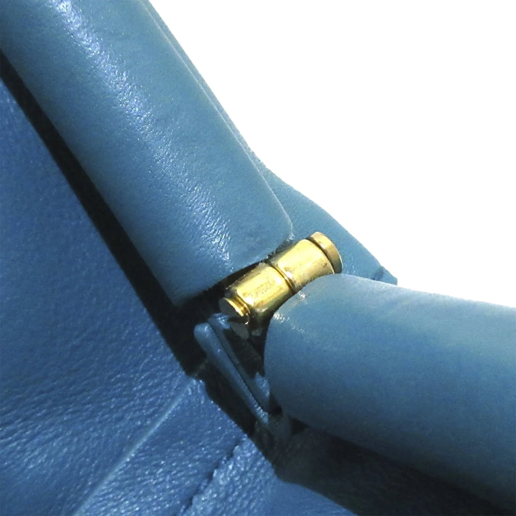 Veneta Pre-Owned Blue Women Point Bottega Authenticated Calf Satchel Leather (Good)