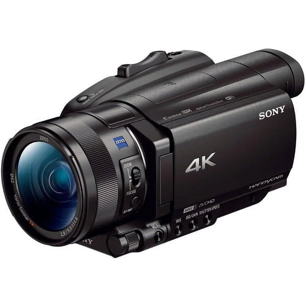 HD 2 Charger Handycam Memory 128GB Batteries Case and + Card 4K M Extra Camera Video FDR-AX700 Camcorder + + +