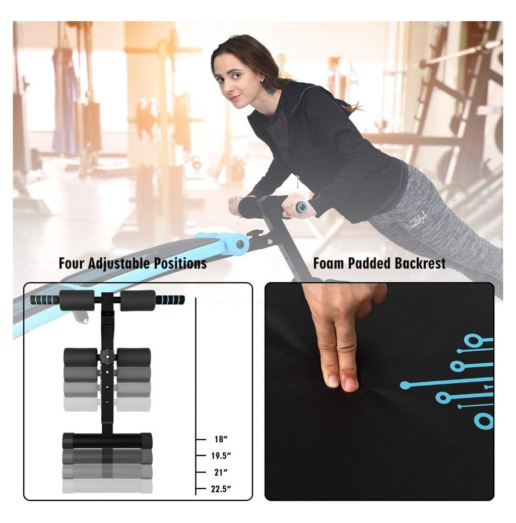Home , Up Sit Settings Workout Ab Handle for for Sit-up for Height Bench 3 Equipment Gym, Bench Reverse Adjustable with
