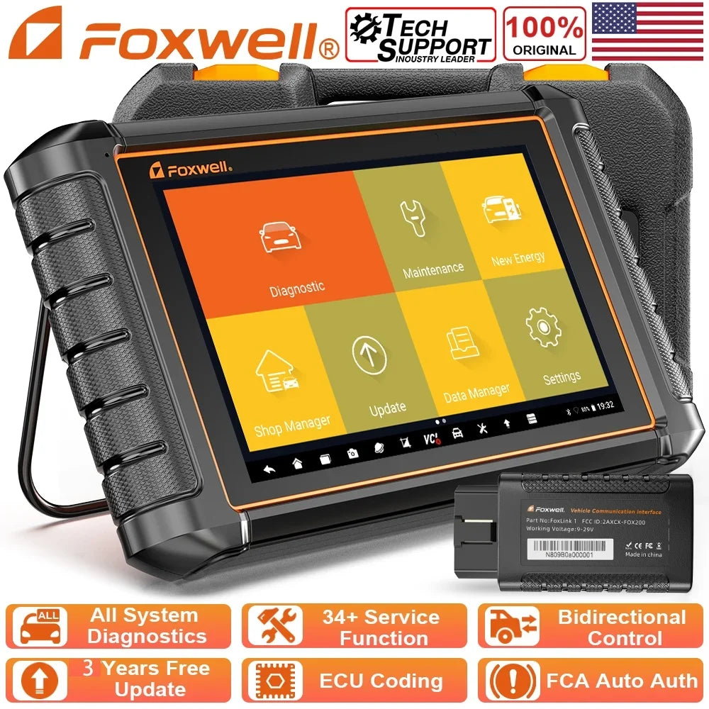 Active Car Systems 30+ Foxwell All EOBD NT909 Scanner Tablet Services Doctor Bi-Directional Tool Automotive Reset Coding Code Test Car ECU OBD2 Scan Reader OBDII Diagnostic Live Data Auto Scanning