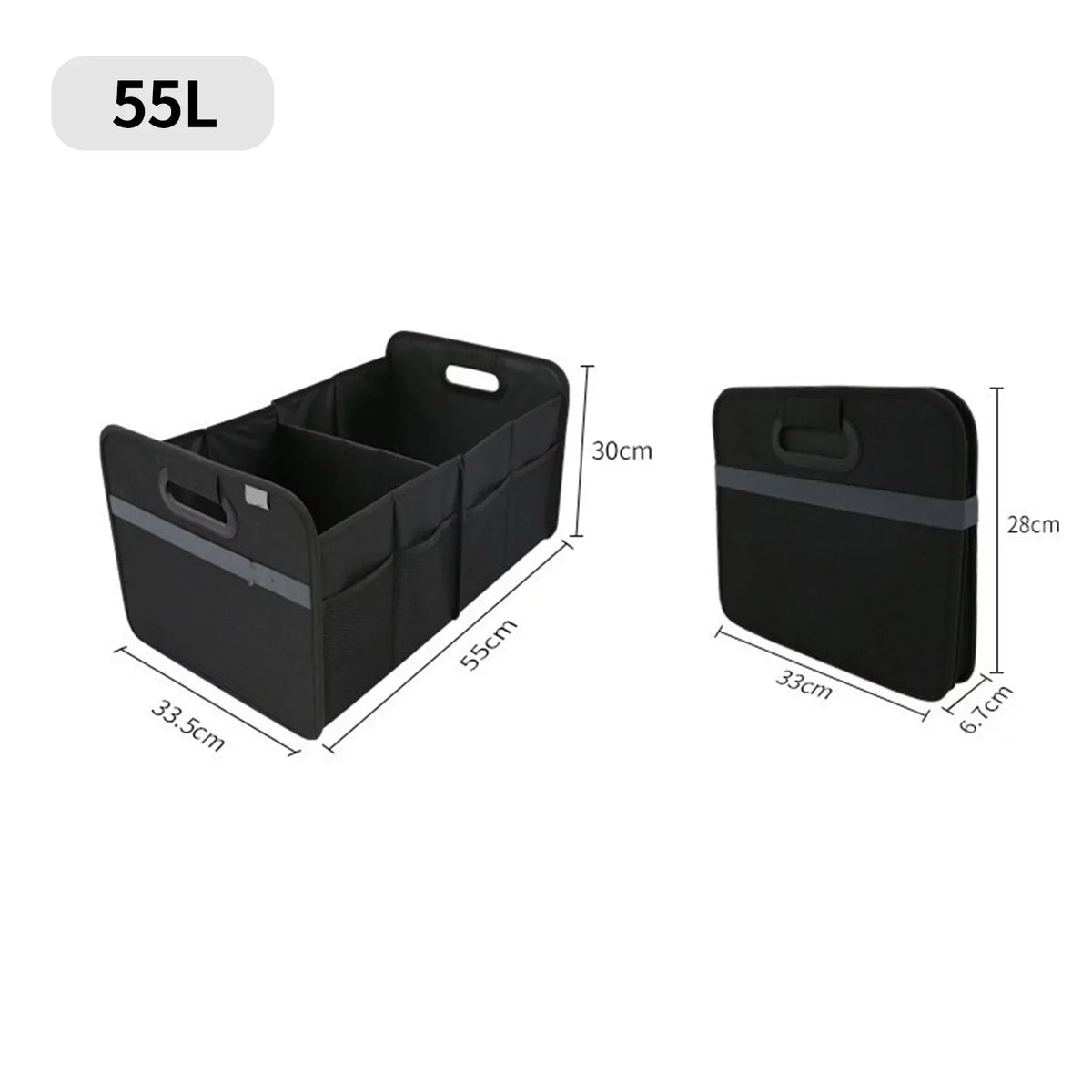 Box Trunk Storage Box Cloth Organizer Car Car Folding Storage 55L Automotive Cargo Car Trunk Oxford Andoer Organizer