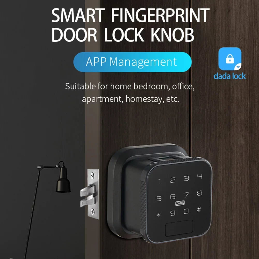 Lock Door Deadbolt with Door Lock Compatible Fingerprint Smart Electronic DADA Door Lock Lock Lock Smart Door Walmeck Handle Lock Keypad Lock Fingerprint with
