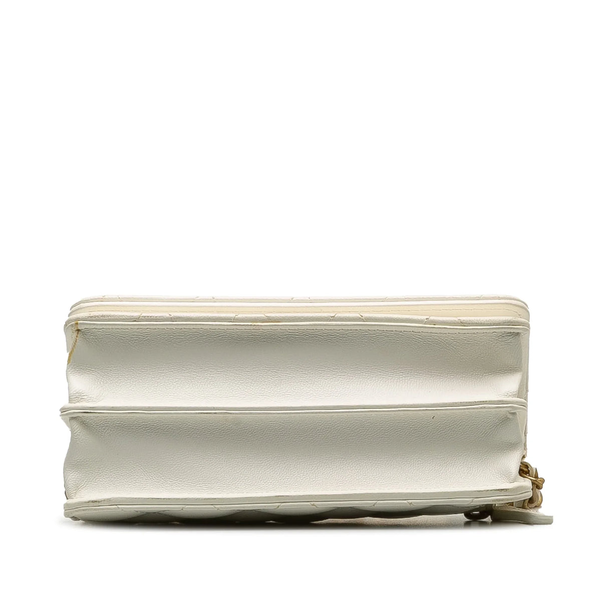 Chain Lambskin Pre-Owned Unisex Romance Bag Wallet On White Leather Crossbody (Good) Authenticated
