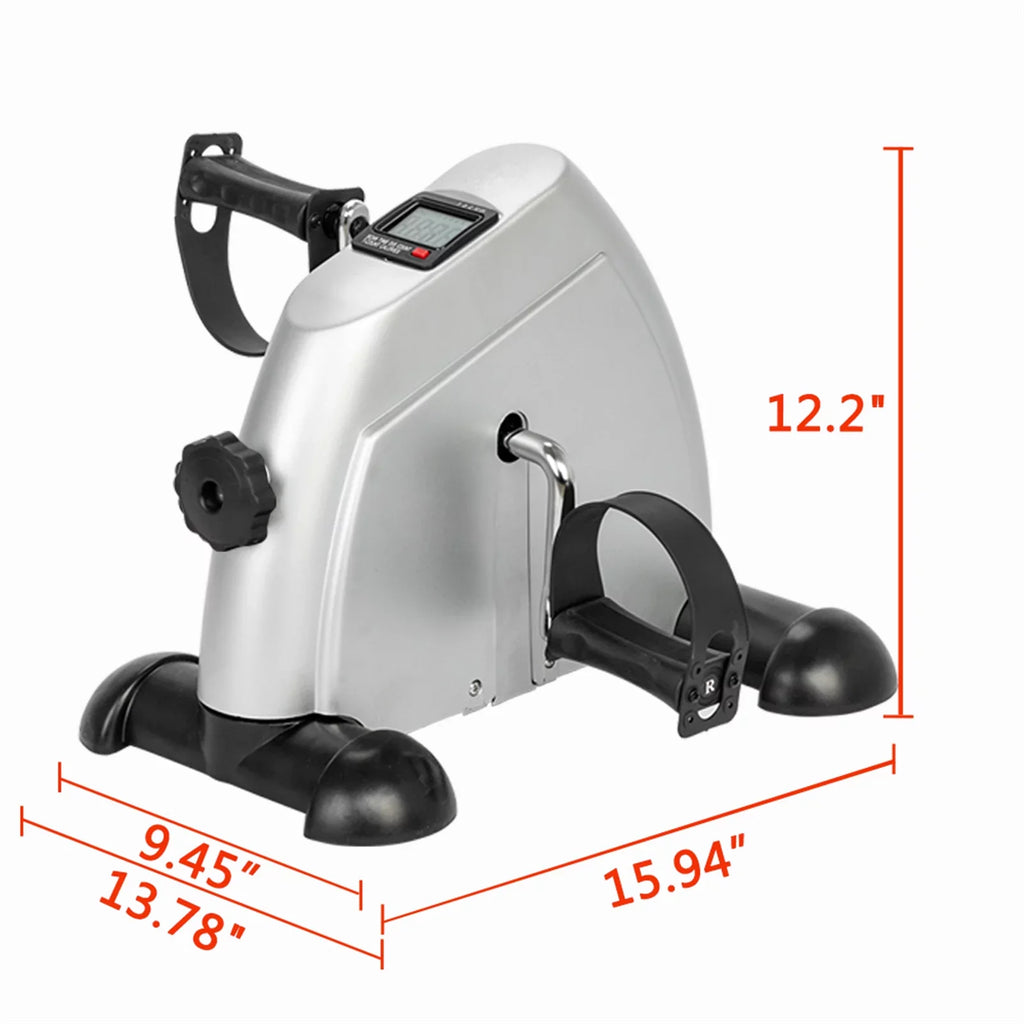 Feet Use Silver Exercise Bike and Home Hands Mini Trainer