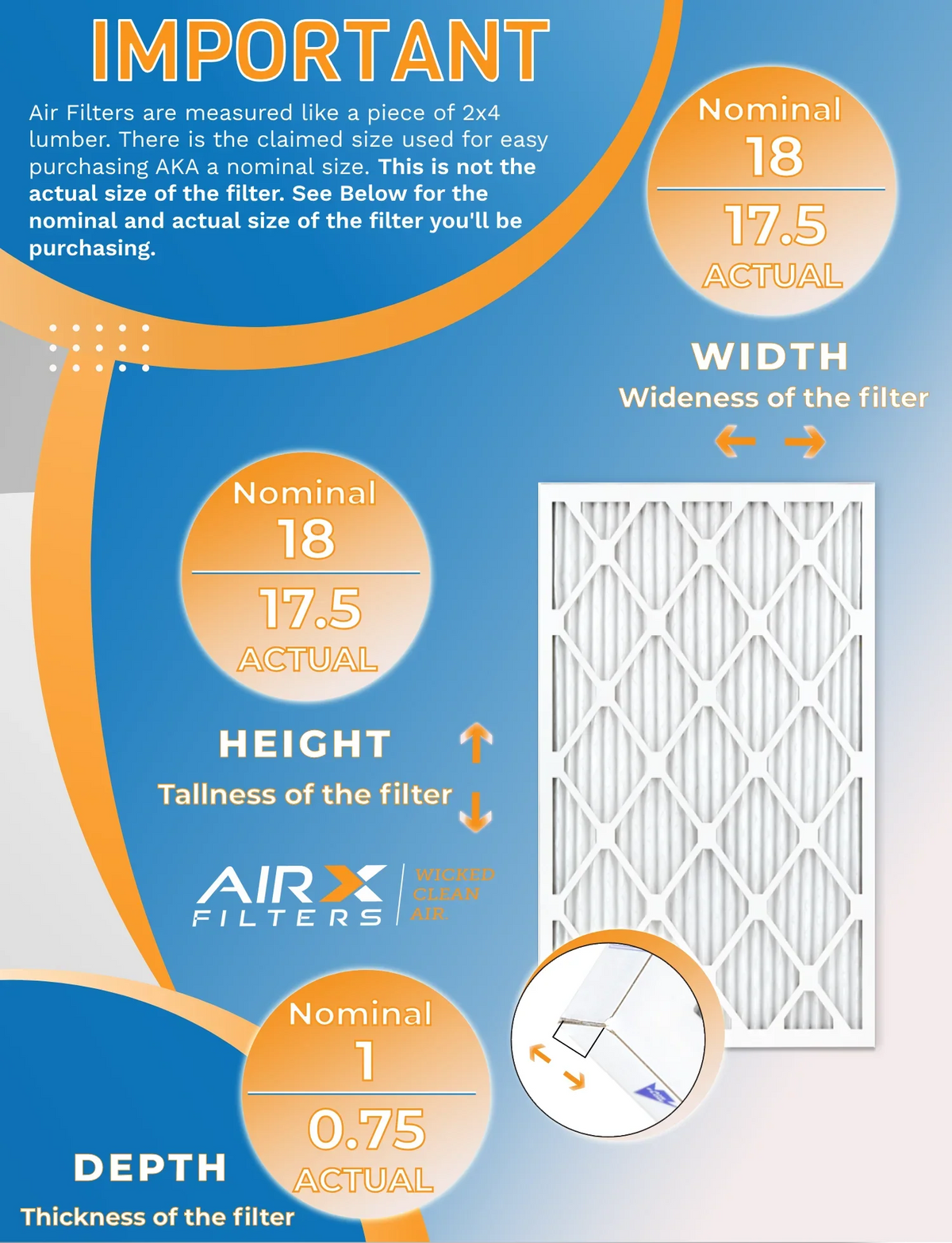 & - by Filter AIR. Comparable Air 700 of WICKED in Pack FILTERS Made 18x18x1 to Furnace MPR CLEAN 5 12 AIRX Rating, FPR 8 MERV USA Filters