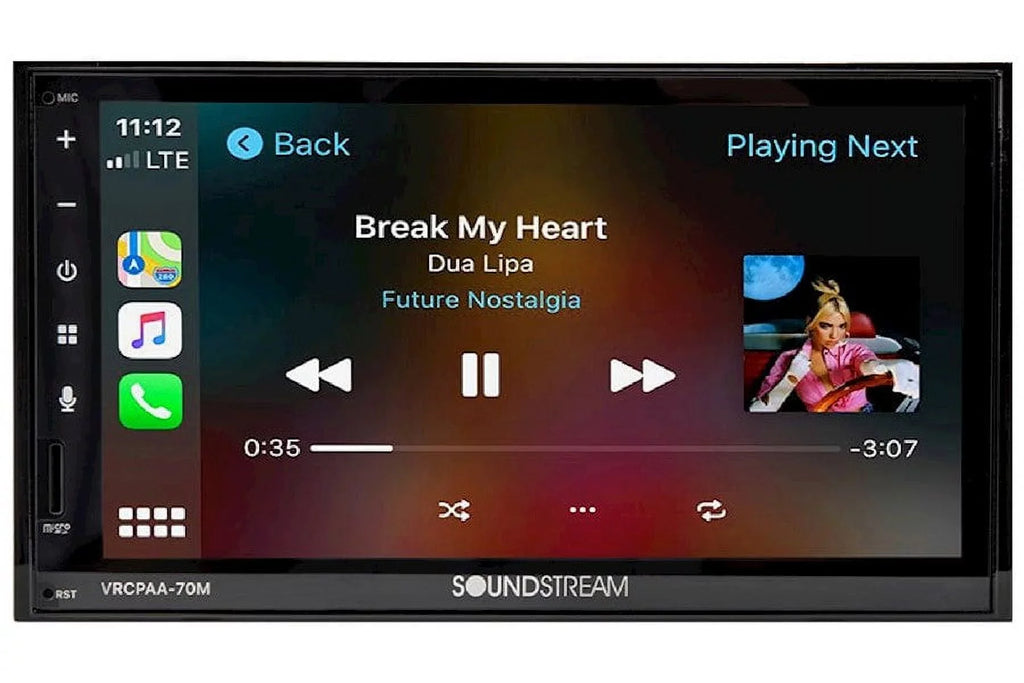 & DIN Double Bluetooth Android +Camera VRCPAA-70M Silver 7" Soundstream CarPlay