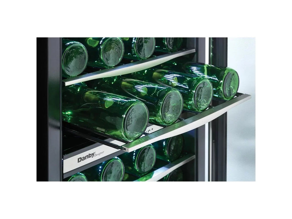 Wine Danby Designer DWC040A3BSSD LED 38 Cooler Light Bottle Refrigerator Compact