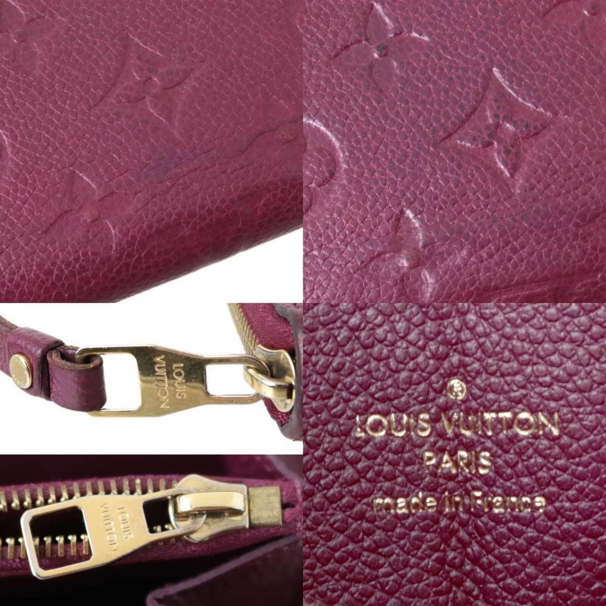 Amplant Monogram Zippy Pre-Owned Cherry Wallet (Fair) M68571 Berry Long