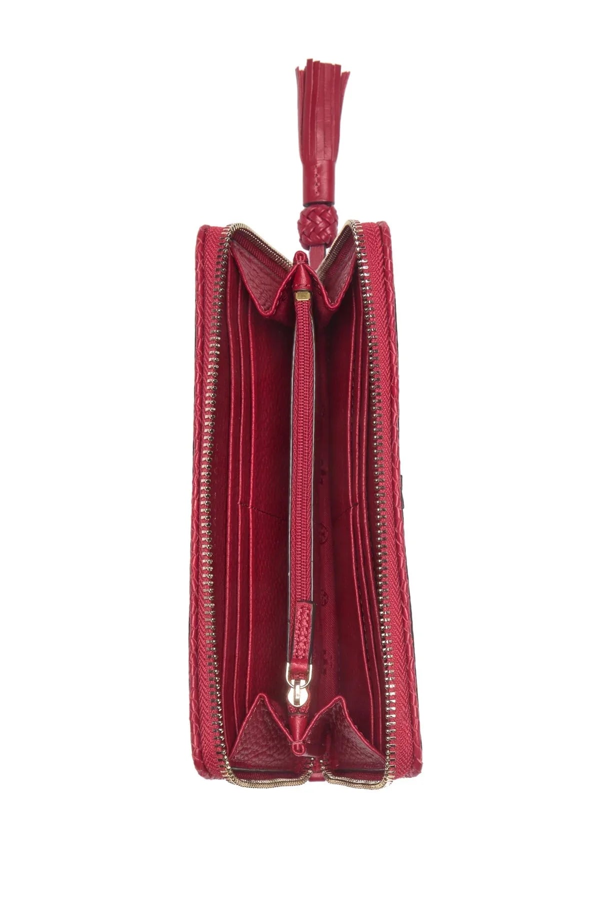 Tory Zip Around Burch Wallet Pebbled (Kir Royale) Leather Taylor Continental