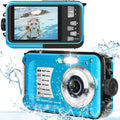16X for Camera Digital Cameras Camera Recorder Dual 1080P SEREE Full Waterproof Zoom 30 Selfie HD Screens for Underwater Snorkeling Video Youtube MP