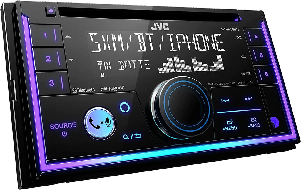 Ready) Stereo Receiver Bluetooth DIN Alexa Car with In-Dash and Double Built-in (SiriusXM CD KW-R950BTS JVC